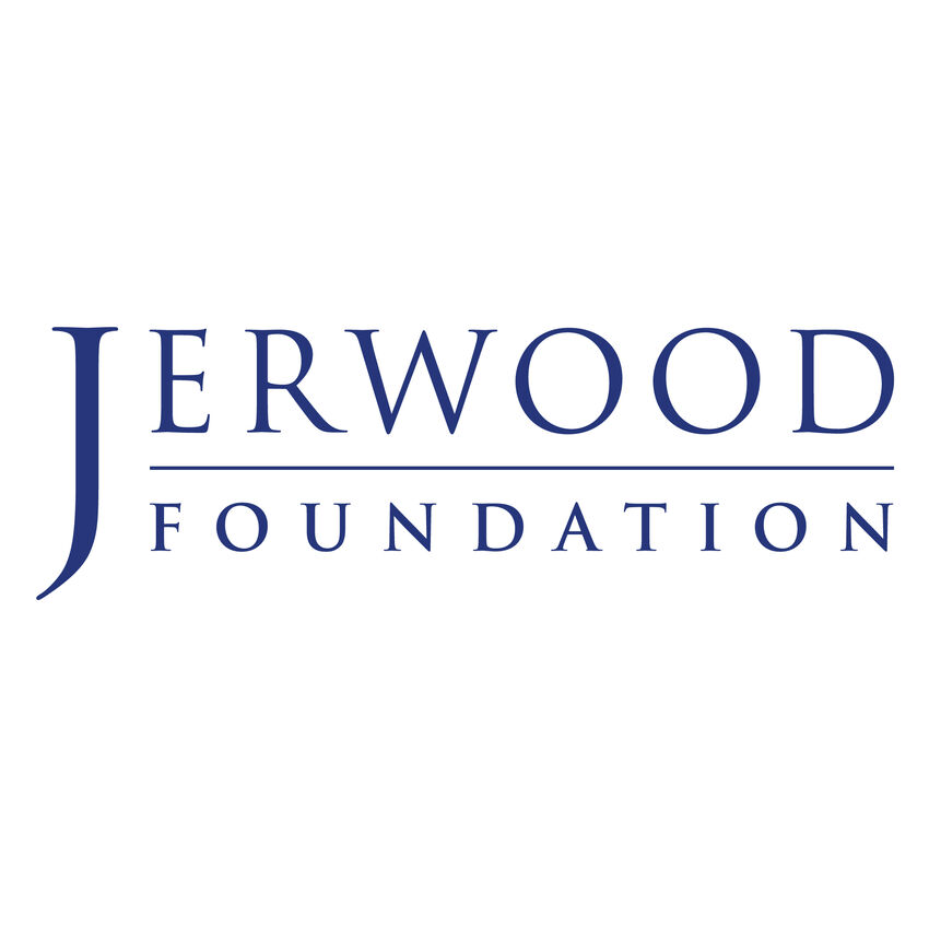 Jerwood Foundation in blue text