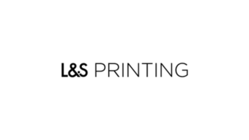 Black L&S Printing logo