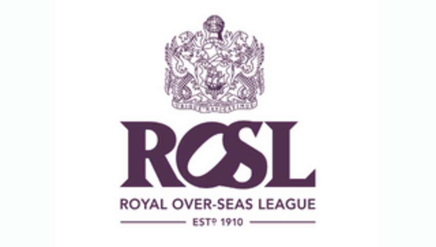 Text readigng 'Royal Over-Seas League Est. 1910'