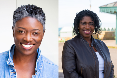 Portraits of Andi Osho & Dorothy Koomson both looking in the camera and smiling
