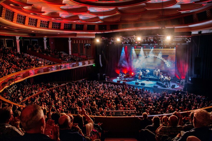 Roberto Fonseca on the Concert Hall Stage with a full audience watching