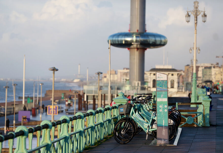 BTN BikeShare Bikes Next to The i360