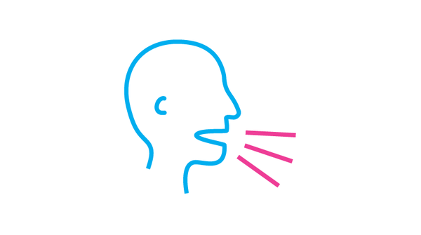 Icon of a person coughing