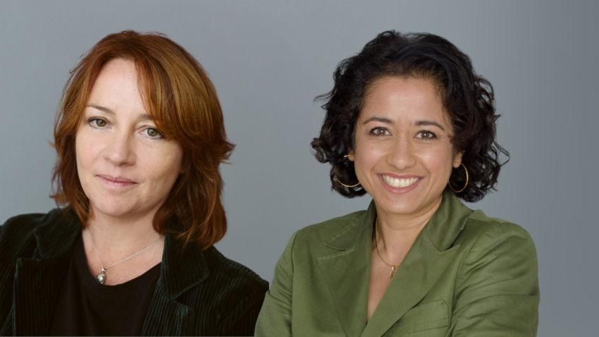 head shots of Eimear McBride and Samira Ahmed. 