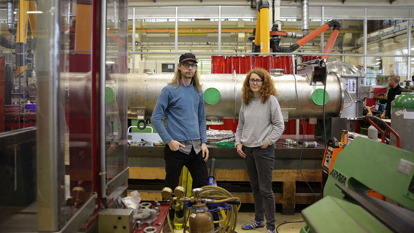Ruth Jarman and Joe Gerhardt at CERN