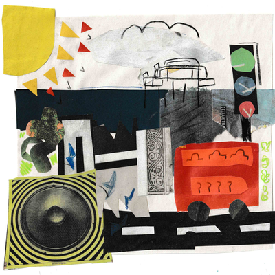 A collage of different colours and texture