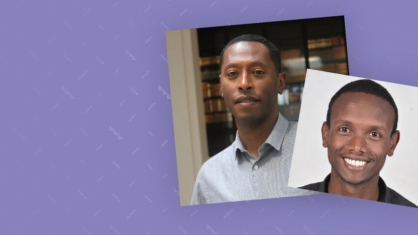 Portraits of Befekadu Hailu (left) and Eyob Derillo (right)
