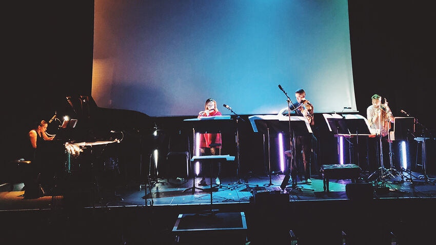 A musician performing on stage