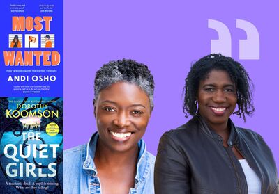 Portraits of Andi Osho & Dorothy Koomson both looking in the camera and smiling nest to the covers for both of their books